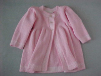 Coat, Pink with White trim