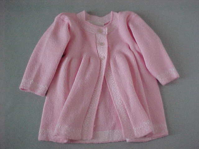 Pink Coat with White Trim